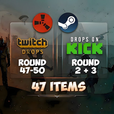 Rust Twitch & Kick Drops - All Available Rounds - 47 Items/Skins