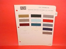 1964 Amc Rambler American Classic Typhoon Ambassador Sedan Wagon Paint Chips Rm