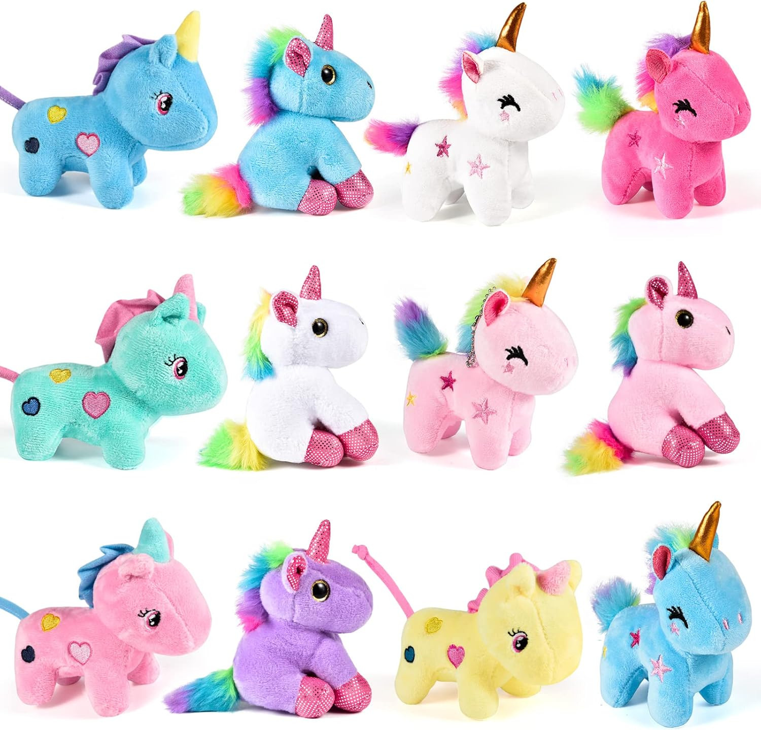 12Pcs Mini Plush Unicorn Stuffed Animals Unicorn Party Favor