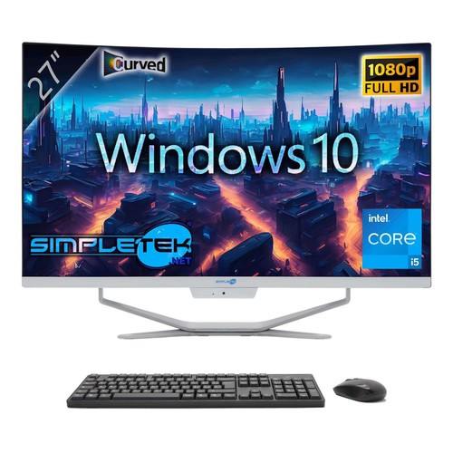 AIO ALL IN ONE I5 2.5GHz 27" CURVÉ 16GB 480GB WIN10 PC ORDINATEUR FIXE