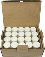 Candele Naturali in Tazza Compostabile 80 Lumini Con 6 Ore Di Autonomia Cera Di 