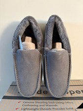 Kirkland Signature Gray Suede Slippers Mens Size 11 US NEW