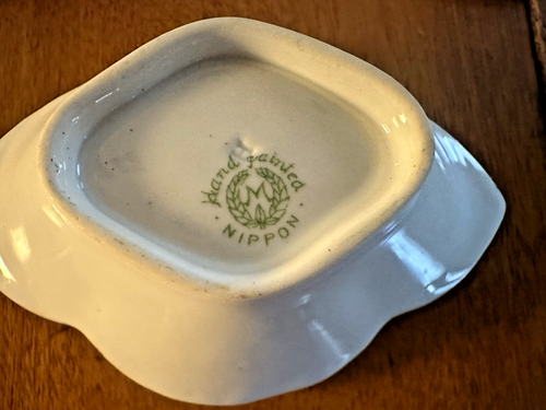 Lot 11 Vintage Porcelain BUTTER SALT Plates Bowls NORITAKE Nippon HAND PAINTED - Picture 6 of 6