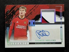 2023-24 Panini Impeccable RASMUS HOJLUND 6/7 Patch Auto Silver Elegance #EJ-RH