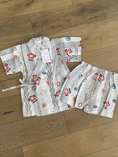 Baby Jinbei Kimono 2 piece Daruma Cotton, Size 90 cm 18 month to 24 month