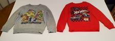 Super Mario Hot Wheels Sweatshirts Jumping Beans Boys Size 7 Softest Fleece