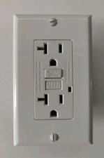 Lot of 2 - GFCI Outlet 20Amp, Non-Tamper Resistant, White with LED Indicator