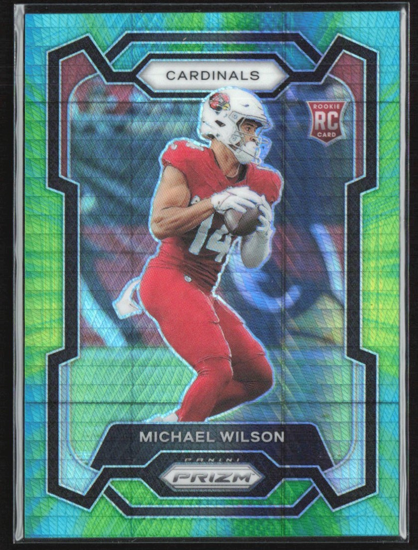 Michael Wilson 2023 Panini Prizm Rookies Hyper RC /175 #303 Arizona Cardinals