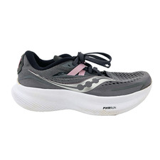 Womens 6 Saucony Ride 17 Gray White Pink Athletic Running Shoes Trainer Sneakers