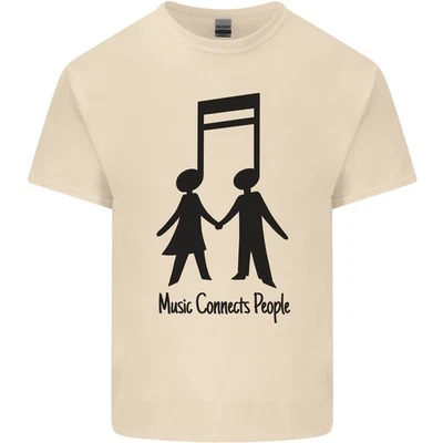 Musique Se Connecte Drôle Saint-Valentin Hommes Clair T-Shirt - Photo 1/4
