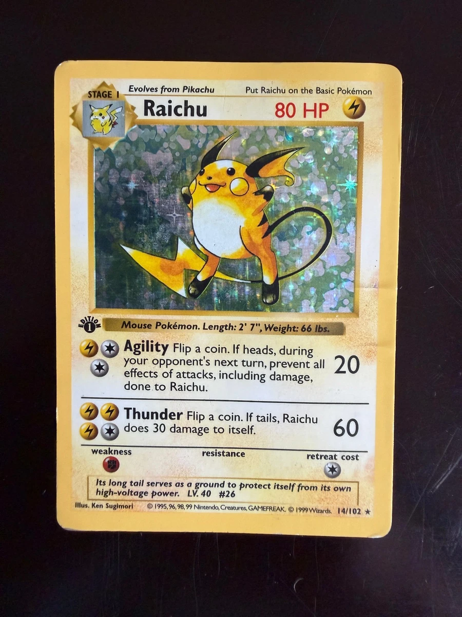 Raichu Pokémon TCG 1st Edition Individual Trading Card Games for
