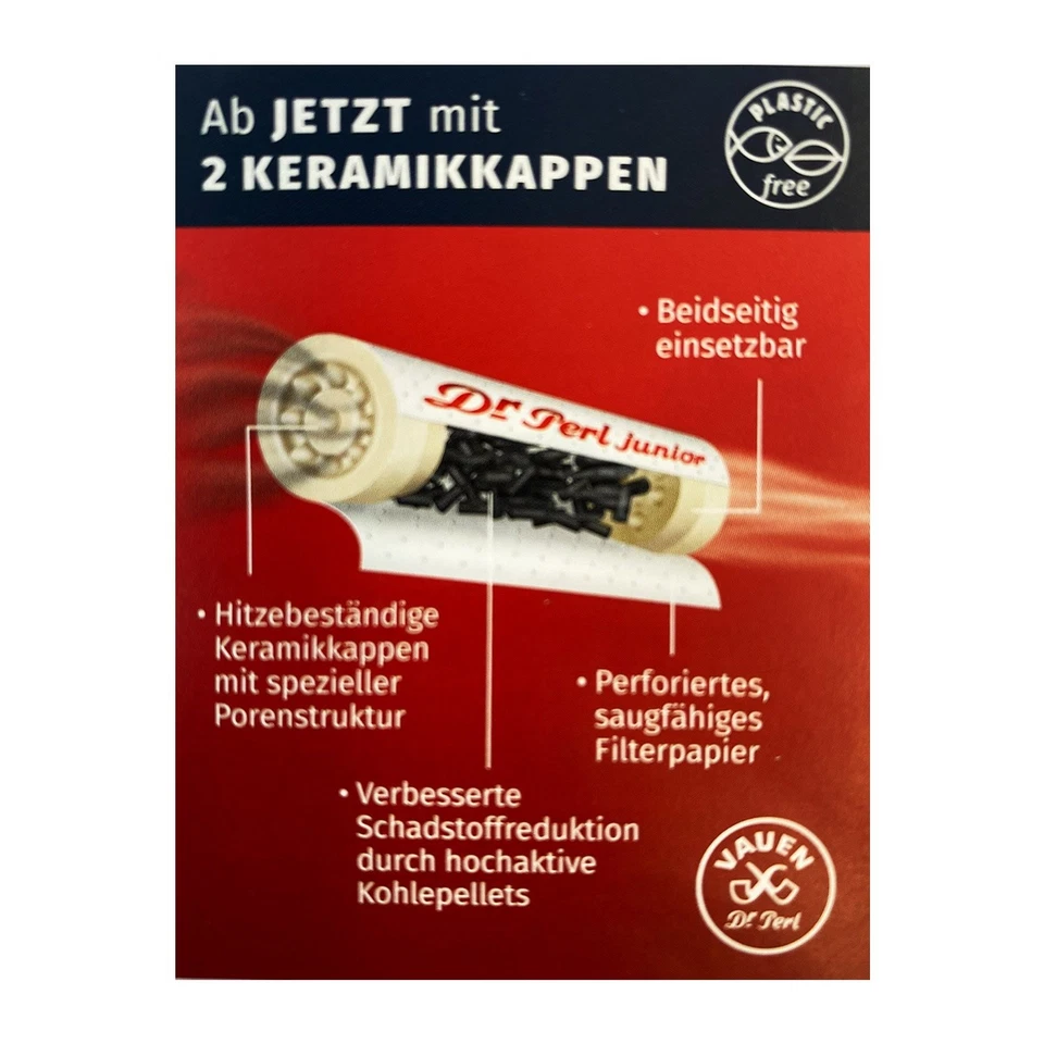 Dr. Perl Junior Aktivkohle Pfeifenfilter / Filter, 9mm, JUMAX-Box mit 180 Stück - Bild 4 von 4