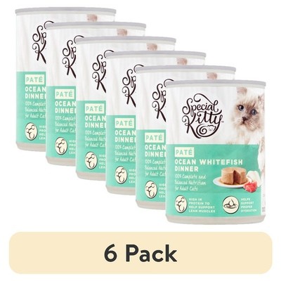Wet Cat Food Ocean Whitefish Dinner Pate Canned Catfood 13 oz 6 Pack
