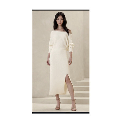 tan and white dress Rove Dress