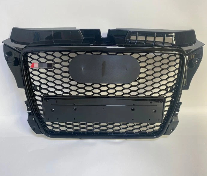 Parachoques delantero negro Henycomb parrilla para AUDI A3 S3 2008 2009-2011 2012 RS3 Foto 2 de 4