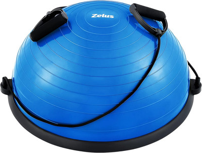 Balance Ball Trainer 23In Half Exercise Dome With Bands Pump Core Strength