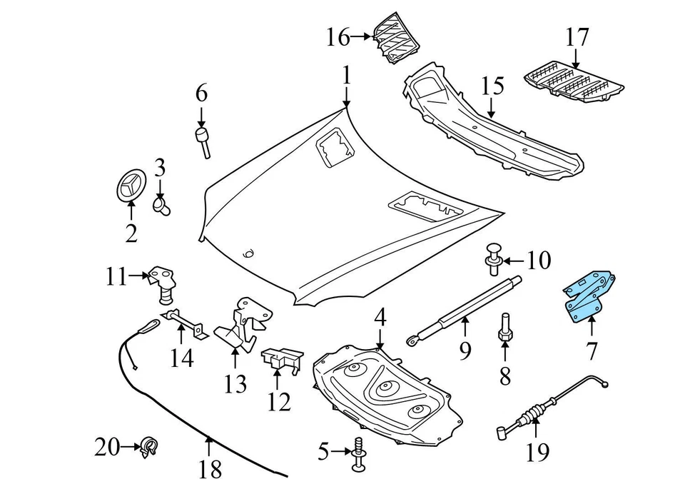 Mercedes-Benz R63 AMG 2007 - capó derecho bisagra 2518800428 Foto 3 de 4