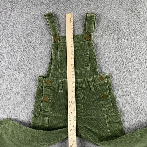 Crewcuts J.CREW Corduroy Overalls Kids size 5 Green Cargo Wide Wale Preppy - Picture 8 of 9