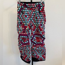 North face HyVent Girls 10/12 Colorful Geometric Patterned Ski Snow Pants Winter