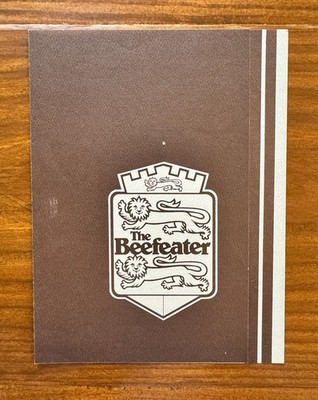 Vintage Beefeater Steak House Restaurant Menu Prime Rib Dinner Menu Brochure