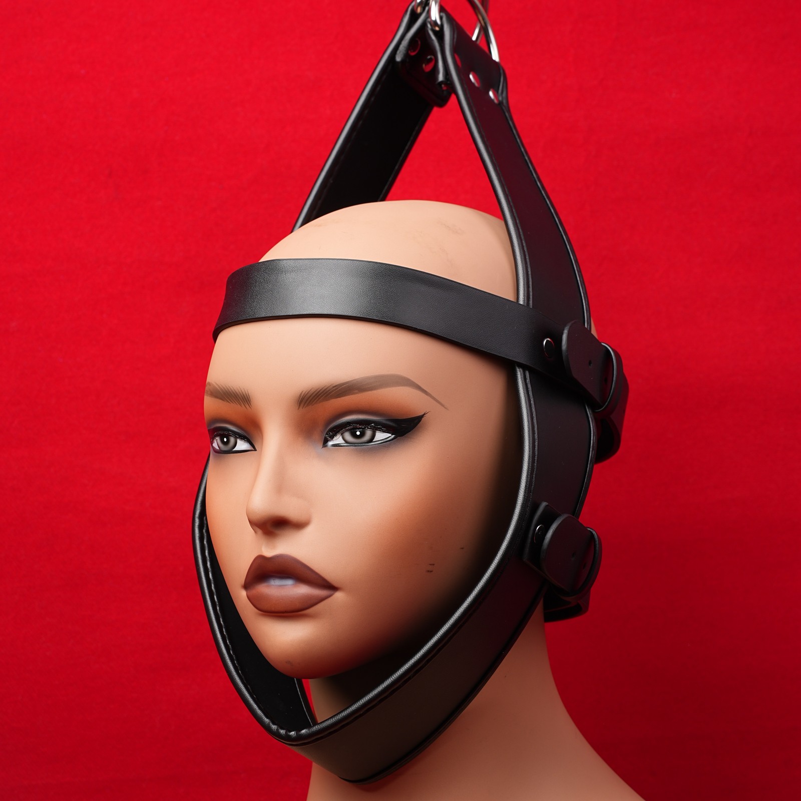 PU-Leder-Kopfstütze Aufhängung Geschirr Maskenhalter Ring Haubenhalterung COUPLE PU-Leder-Kopfstütze Aufhängung Geschirr Maskenhalter Ring Haubenhalterung COUPLE