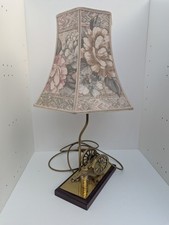 Vintage Solid Brass Table Lamp Light Military Canon & Barrel Made England Rare