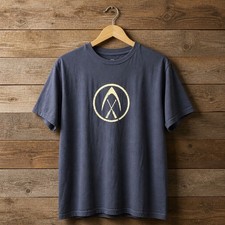 NEW Takel Mens T-Shirt Navy Blue Cotton Short Sleeve Made in USA Size Large