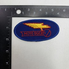 Vtg c 1980s MOTO DUCATI Motorcycle Biker Patch 53ah