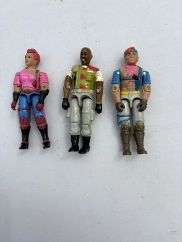 VINTAGE GI JOE USED figure lot x3 ARAH 1980s parts or restore