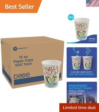 Dixie PerfecTouch 12 oz Paper Coffee Cups by GP PRO, Coffee Haze Design, 500 ...