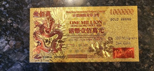 24K Gold Banknote 100Mg Gold Bullion Collector 1997 Note 25%off Was $29.95