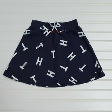 Tommy Hilfiger Girls French Terry Navy Logo Skirt Size XS 4-5 