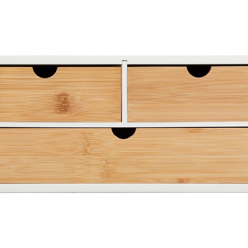 Bureau organizer 3 lades Bamboe Desk organizer Kantoor organizer Houten ladekast - Photo 7/10