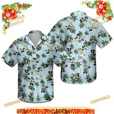 Disney Mickey Mouse Toddler Boys Hawaiian Shirt, Button Down Aloha Mickey Mouse,