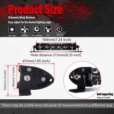 Ultra Slim 7 14 20 26 32 38 44 50 Led Light Bar Spot Single Row Offroad 12v