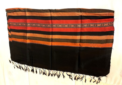 Traditional Style Laotian Silk Handwoven Scarves, Shawl or Hangings ,Laos, #01 - Picture 10 of 11