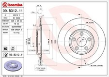 2x BREMBO Bremsscheibe Hinterachse für JAGUAR