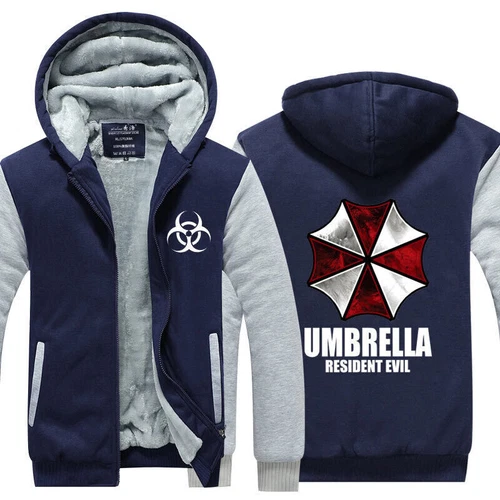 Resident Evil Mens 3D Sweater Coat Warm Zipper Hoodie Fleece Jacket Coat Tops - Picture 3 of 13