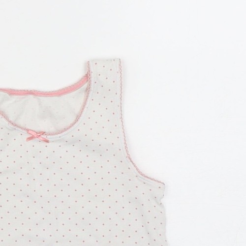 Marks and Spencer Girls Polka Dot Cotton blend Tank Size 5-6 Years - Picture 4 of 12