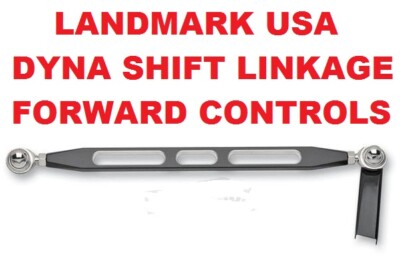 Landmark Black Slotted  Billet Shift Linkage Harley Dyna 2006-16 Forward Control