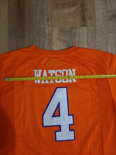 Maglia Nike Tigers Team Orange Football Uomo DeShaun Watson numero4 Clemson Large - Foto 12 di 17