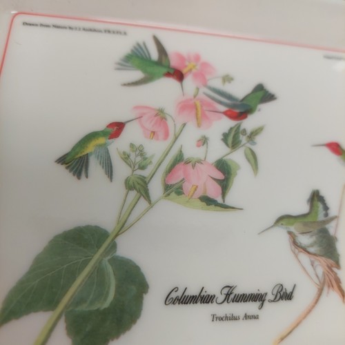 JJ Audubon Humming Bird Anna Large Melamine Bird Serving Tray Plate Italy Vtg - Picture 6 of 9
