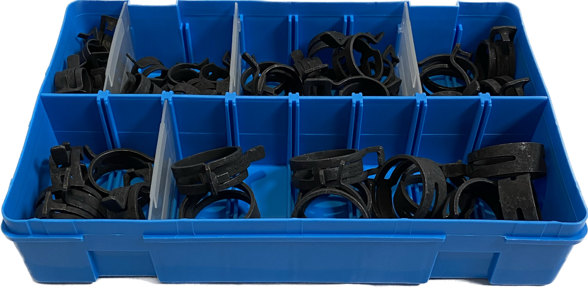 Clip A Molla NORMACLAMP FBS DIN 3021 Spring Band Hose Clamp W1 - 12 Mm. Width Mollette Per Teli Olive - Foto 4