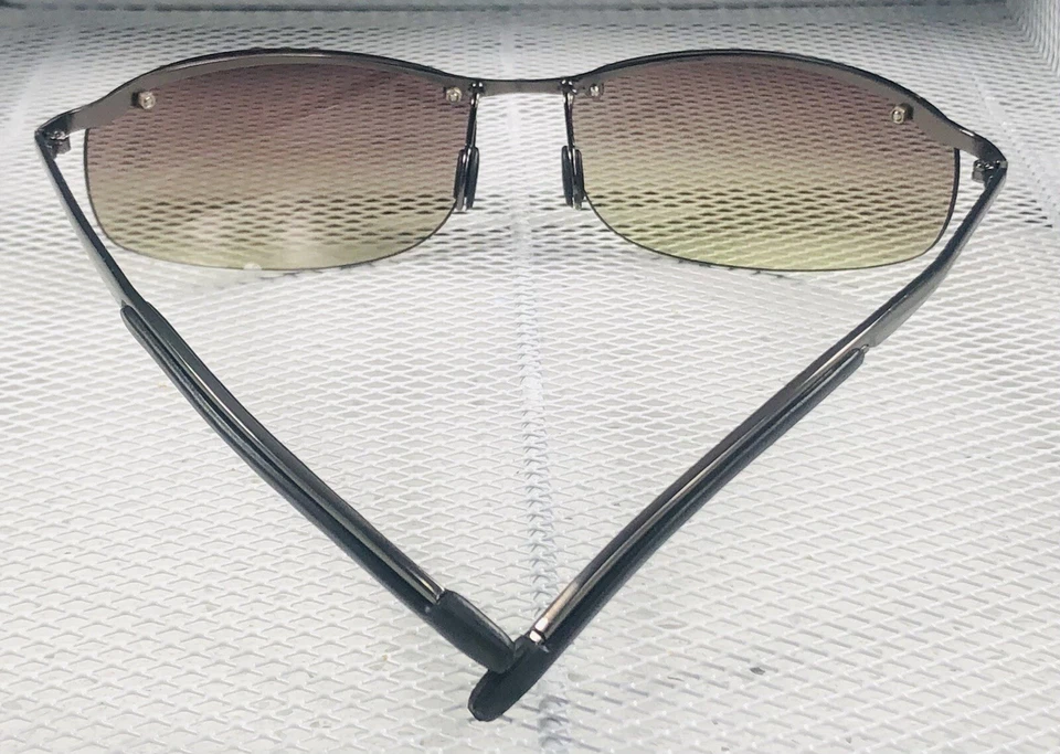 Gafas de sol estilo NEO sin montura polarizadas degradadas bronce lentes unisex Foto 4 de 4