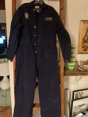 vintage gm motors coverall worksuit sz 40 regular jumpsuit