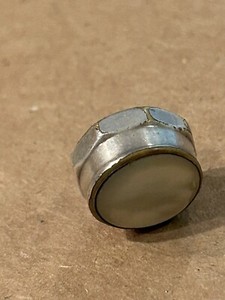 King HN White  Older Cornet & Trumpet Finger Button    silver plated