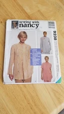 MISSES TOPS Loose-Fitting Vintage McCALL'S 9238 Sewing with Nancy Pattern UNCUT
