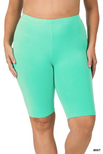 1X 2X 3X Bermuda Bike Shorts Soft Stretch Cotton Microfiber Leggings Gym Yoga - Picture 17 of 54
