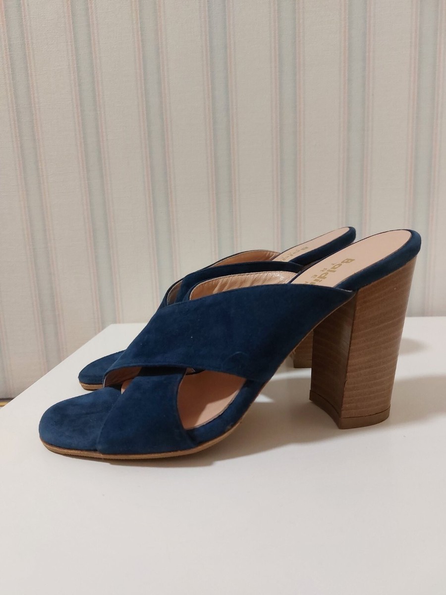 Sandali con tacco Baldinini Trend in pelle 35 blu scuro