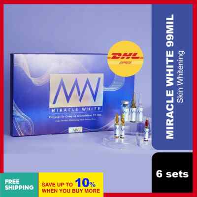 glutathione 99 beauty 1 X 6 Sets Miracle Whlte 99MIL Skin Whitening Beauty - EXP: 12/2030 NEW  Original